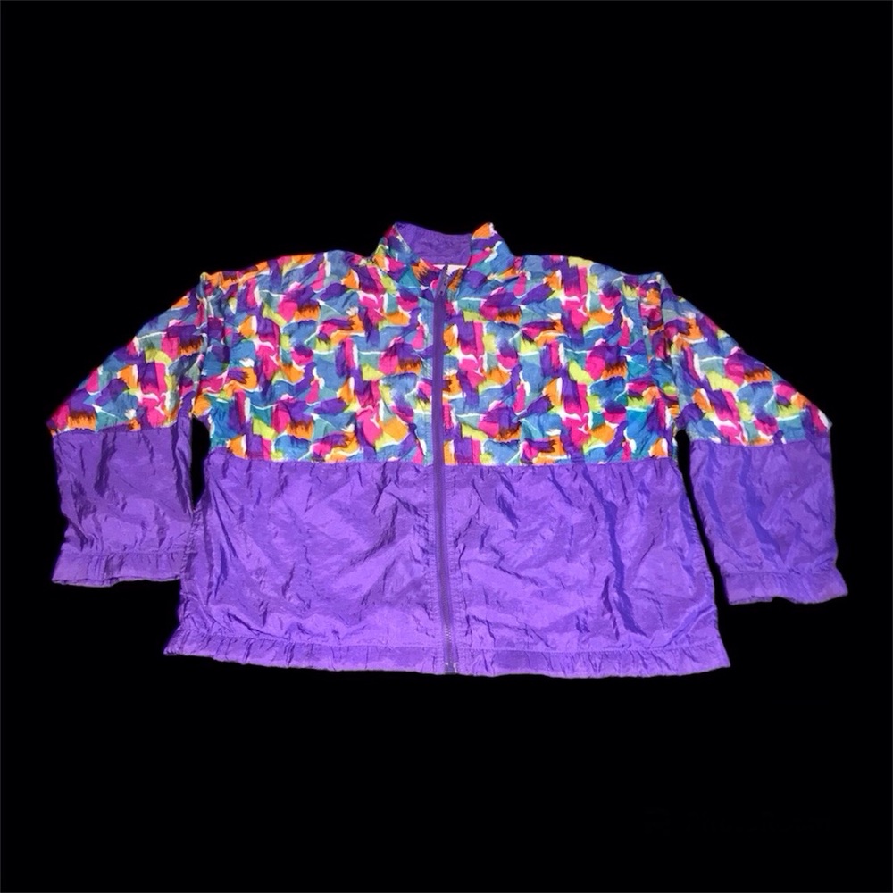 Vintage colorful bomber jacket (XL)